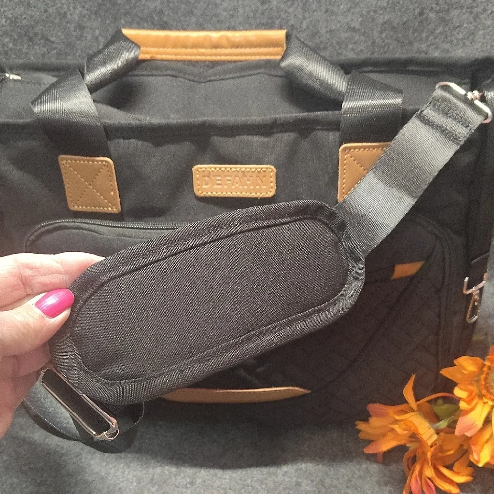 Black and Brown Diaper Bag.